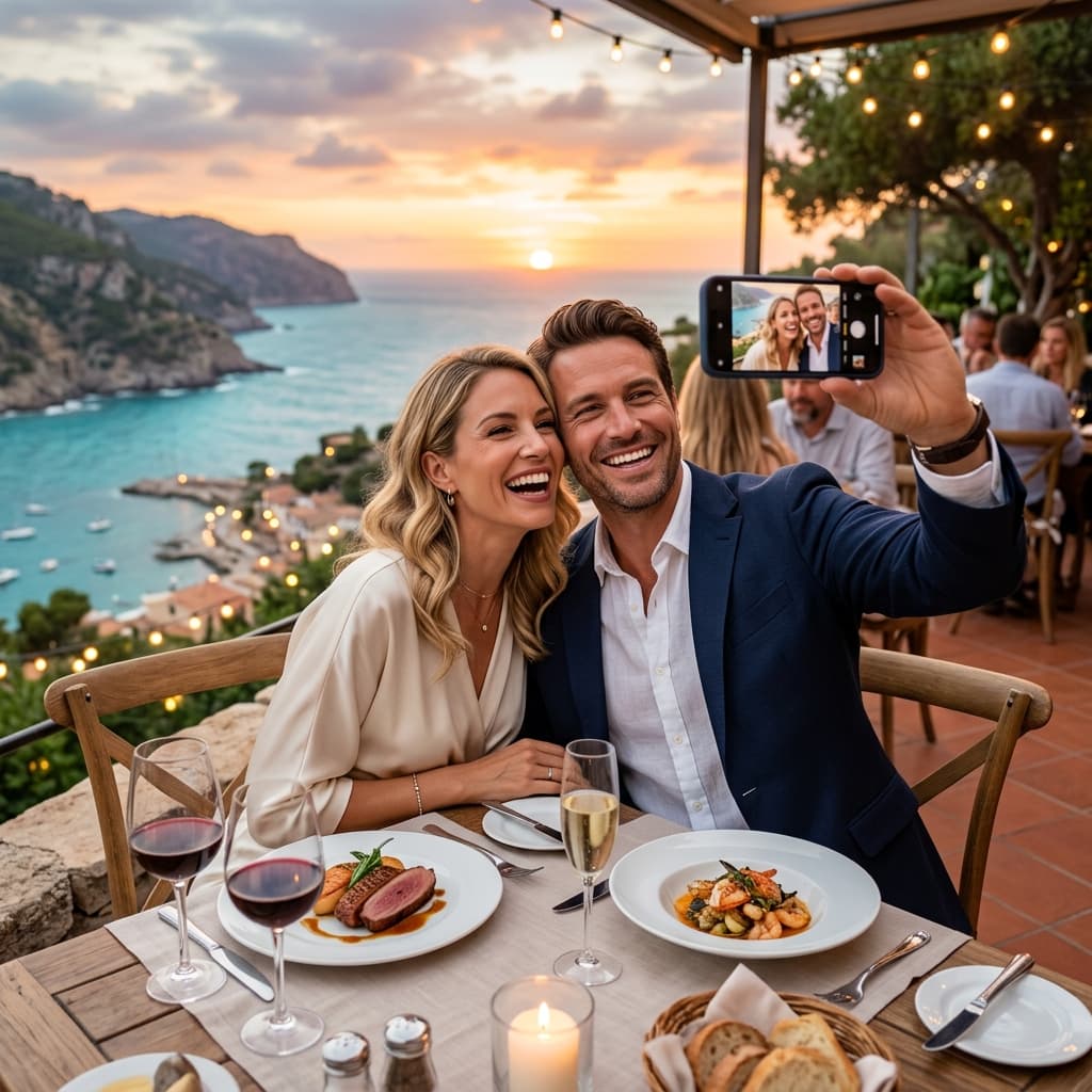 Couple dining